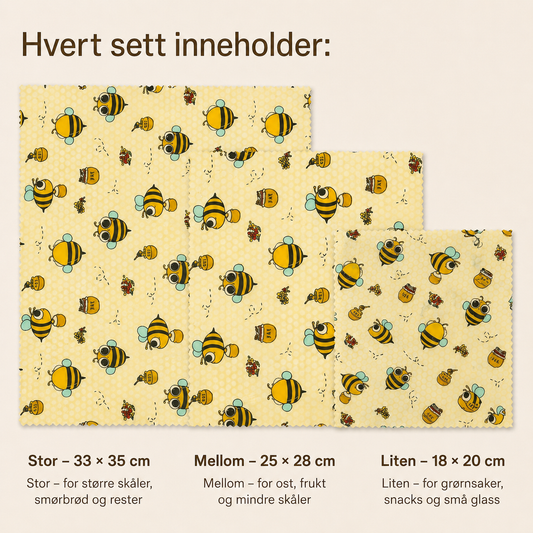 Bivoks Matfolie™ – Gjenbrukbar (3 stk)