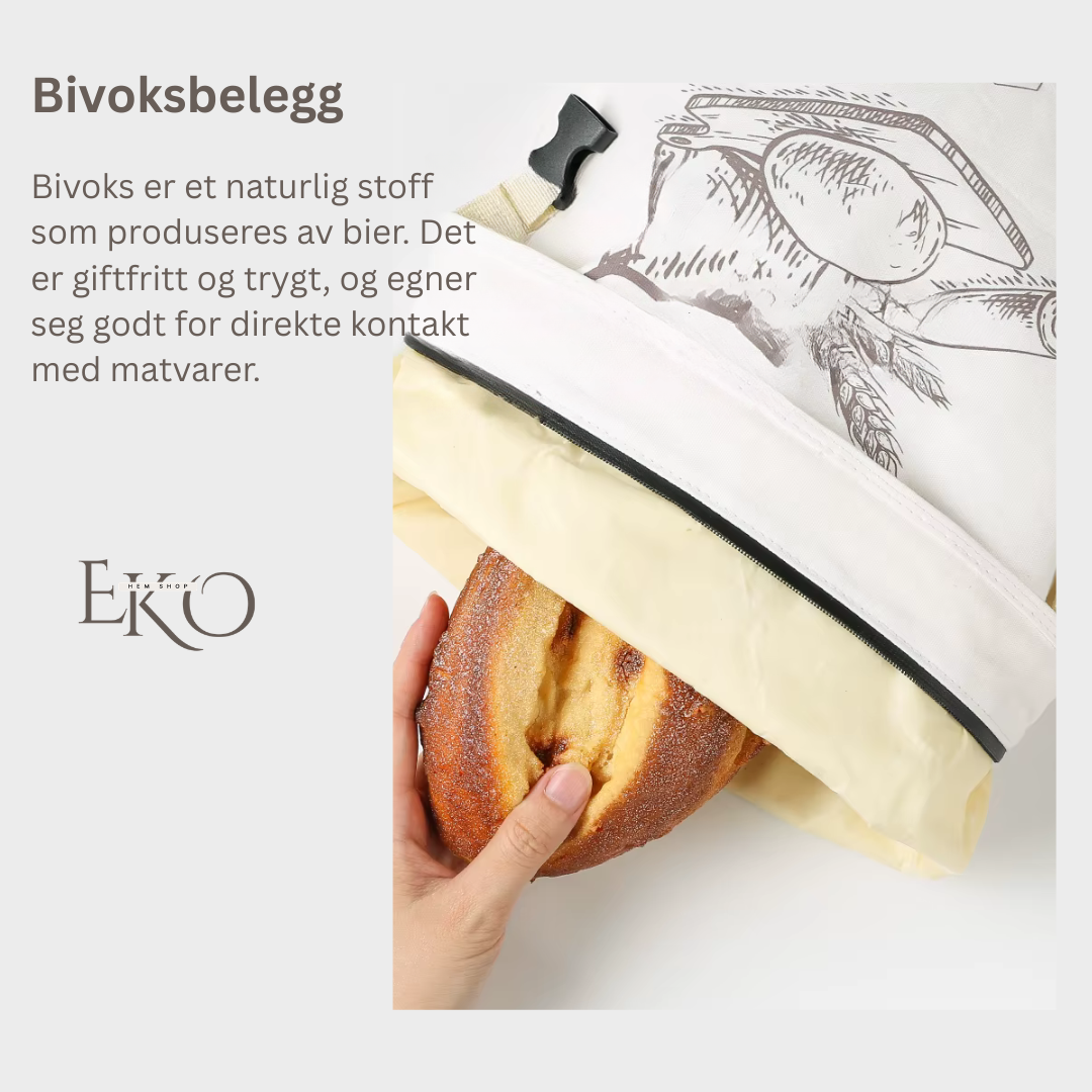 Økologisk bivoks brødpose – 100 % bomull