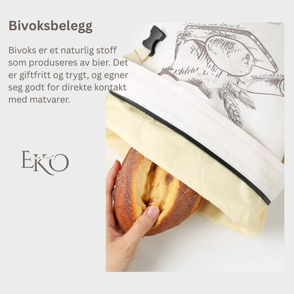 Økologisk bivoks brødpose – 100 % bomull