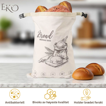 Økologisk bivoks brødpose – 100 % bomull