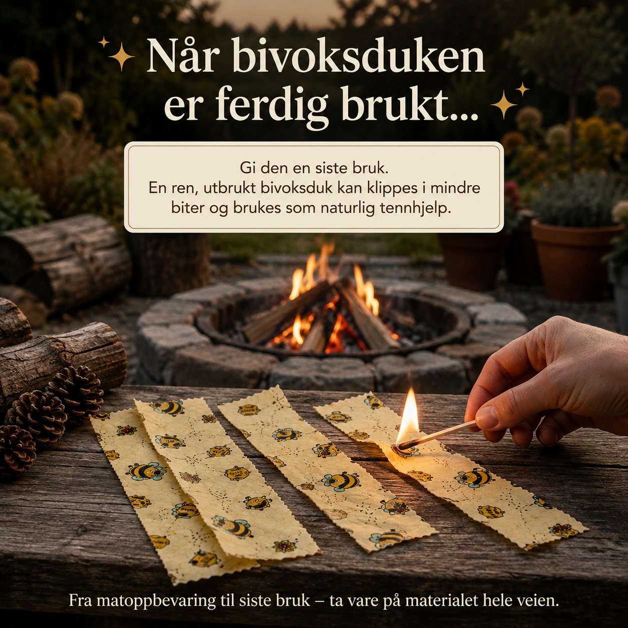 Bivoks Matfolie™ – Gjenbrukbar (3 stk)