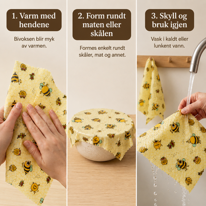 Bivoks Matfolie™ – Gjenbrukbar (3 stk)