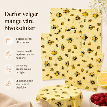 Bivoks Matfolie™ – Gjenbrukbar (3 stk)
