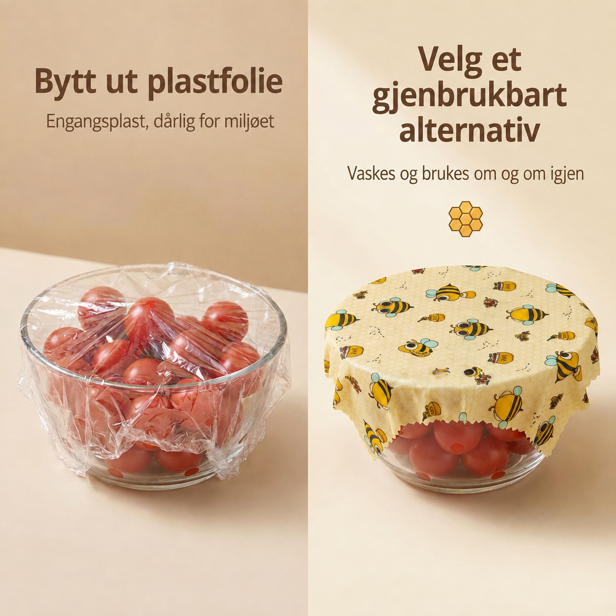 Bivoks Matfolie™ – Gjenbrukbar (3 stk)